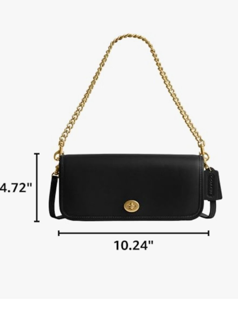 NWT COACH Originals Dinky 1974 Shoulder Bag Gold Chain Handle - Picture 3 of 16